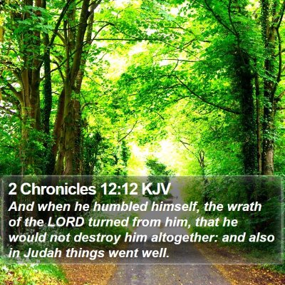 2 Chronicles 12:12 KJV Bible Verse Image