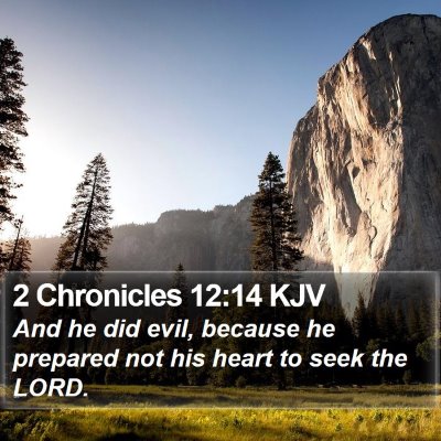 2 Chronicles 12:14 KJV Bible Verse Image