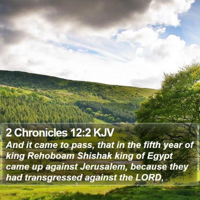 2 Chronicles 12:2 KJV Bible Verse Image