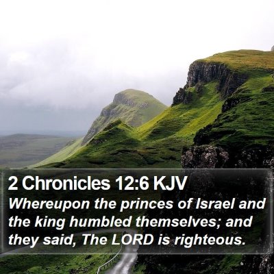 2 Chronicles 12:6 KJV Bible Verse Image