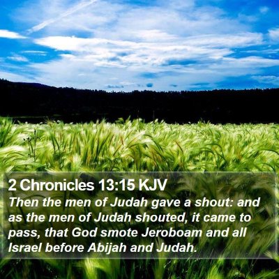 2 Chronicles 13:15 KJV Bible Verse Image