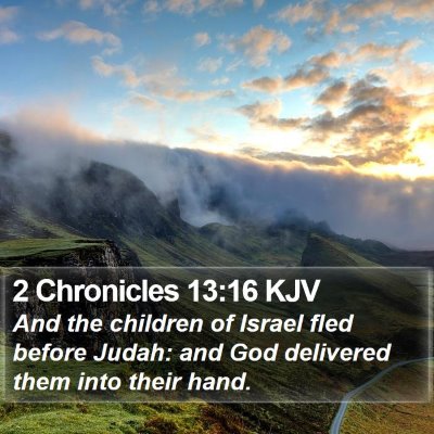 2 Chronicles 13:16 KJV Bible Verse Image