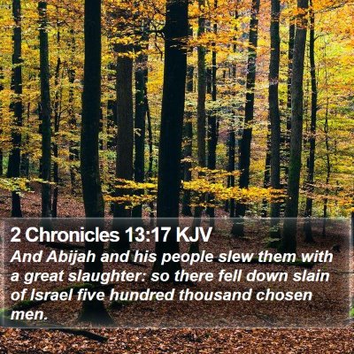 2 Chronicles 13:17 KJV Bible Verse Image