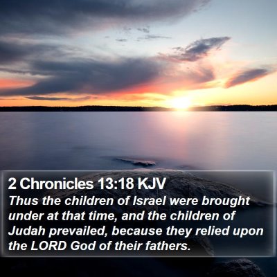 2 Chronicles 13:18 KJV Bible Verse Image