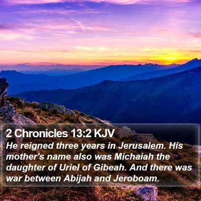2 Chronicles 13:2 KJV Bible Verse Image