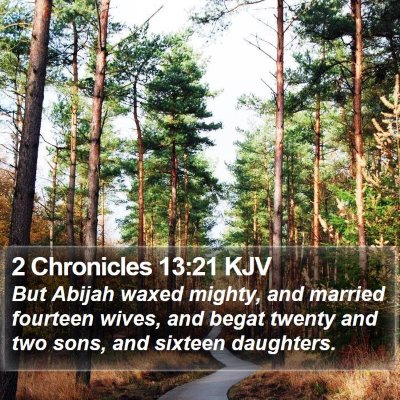 2 Chronicles 13:21 KJV Bible Verse Image