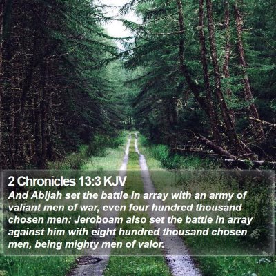 2 Chronicles 13:3 KJV Bible Verse Image