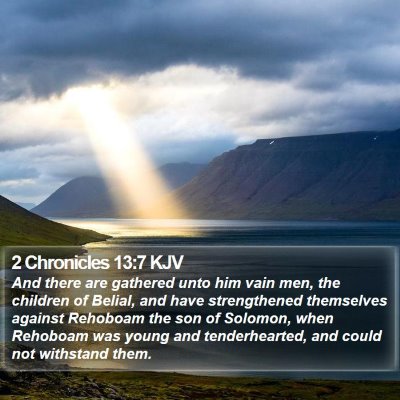 2 Chronicles 13:7 KJV Bible Verse Image