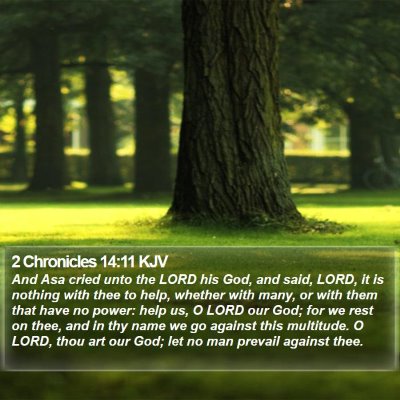 2 Chronicles 14:11 KJV Bible Verse Image