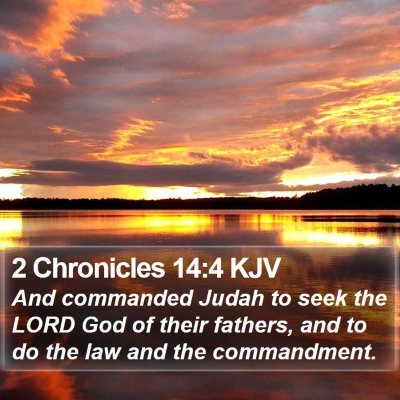 2 Chronicles 14:4 KJV Bible Verse Image