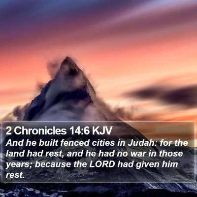 2 Chronicles 14:6 KJV Bible Verse Image