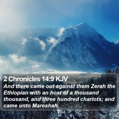 2 Chronicles 14:9 KJV Bible Verse Image