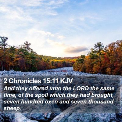 2 Chronicles 15:11 KJV Bible Verse Image