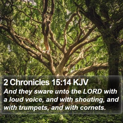 2 Chronicles 15:14 KJV Bible Verse Image