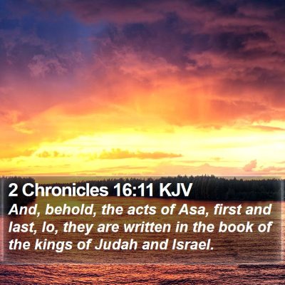 2 Chronicles 16:11 KJV Bible Verse Image