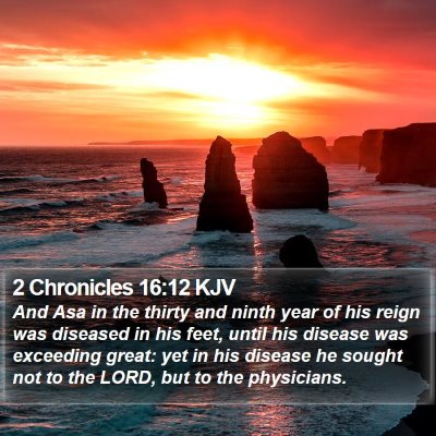 2 Chronicles 16:12 KJV Bible Verse Image