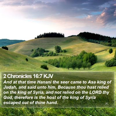 2 Chronicles 16:7 KJV Bible Verse Image