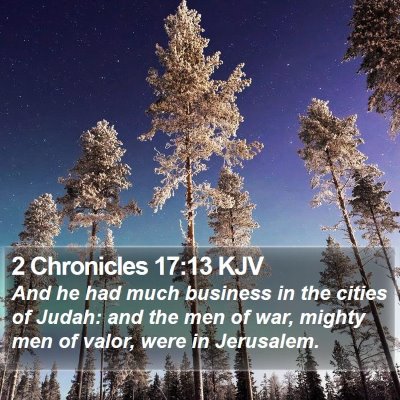 2 Chronicles 17:13 KJV Bible Verse Image