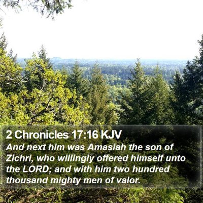 2 Chronicles 17:16 KJV Bible Verse Image