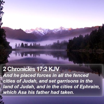 2 Chronicles 17:2 KJV Bible Verse Image
