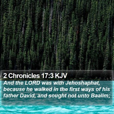 2 Chronicles 17:3 KJV Bible Verse Image