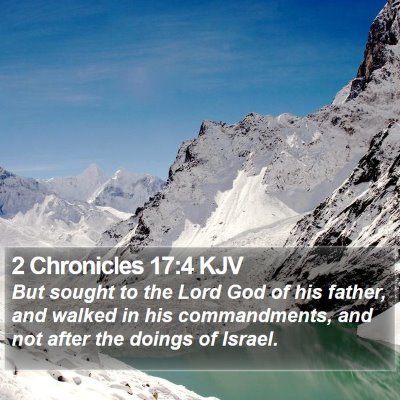 2 Chronicles 17:4 KJV Bible Verse Image