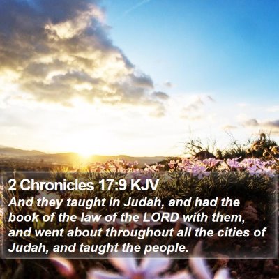 2 Chronicles 17:9 KJV Bible Verse Image