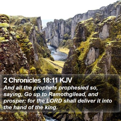 2 Chronicles 18:11 KJV Bible Verse Image