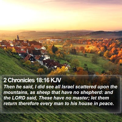 2 Chronicles 18:16 KJV Bible Verse Image