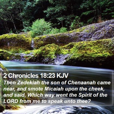 2 Chronicles 18:23 KJV Bible Verse Image