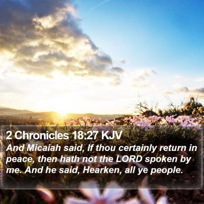 2 Chronicles 18:27 KJV Bible Verse Image