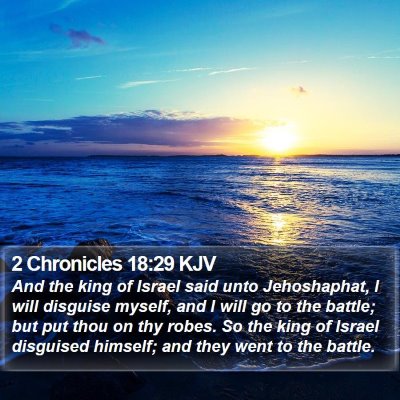 2 Chronicles 18:29 KJV Bible Verse Image
