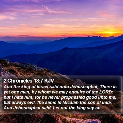 2 Chronicles 18:7 KJV Bible Verse Image