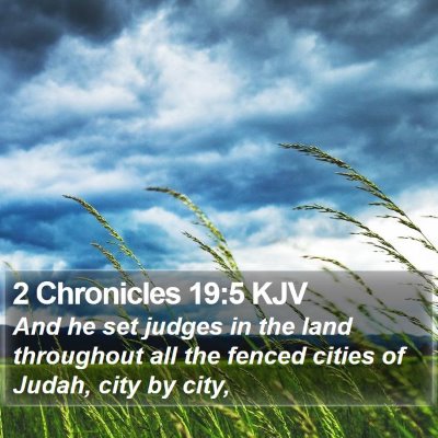 2 Chronicles 19:5 KJV Bible Verse Image