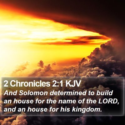 2 Chronicles 2:1 KJV Bible Verse Image