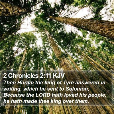 2 Chronicles 2:11 KJV Bible Verse Image