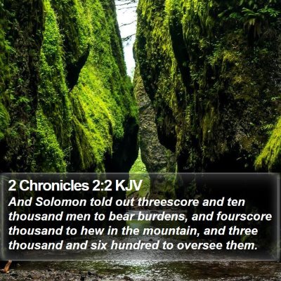 2 Chronicles 2:2 KJV Bible Verse Image