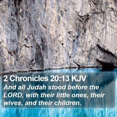 2 Chronicles 20:13 KJV Bible Verse Image