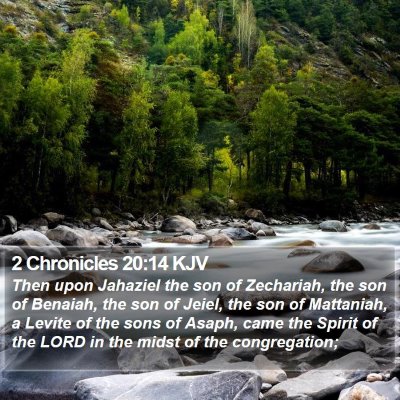 2 Chronicles 20:14 KJV Bible Verse Image