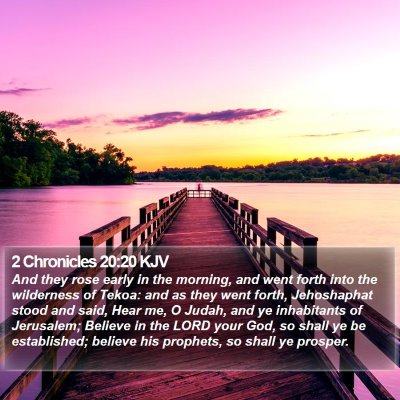 2 Chronicles 20:20 KJV Bible Verse Image