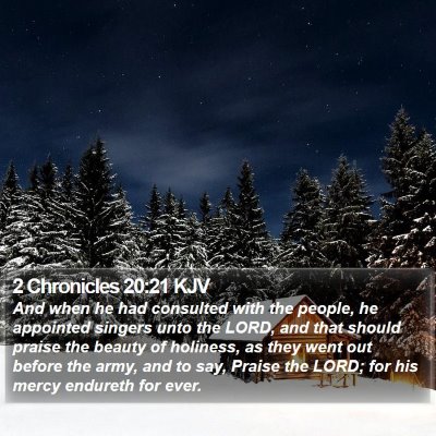 2 Chronicles 20:21 KJV Bible Verse Image