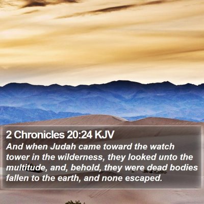 2 Chronicles 20:24 KJV Bible Verse Image