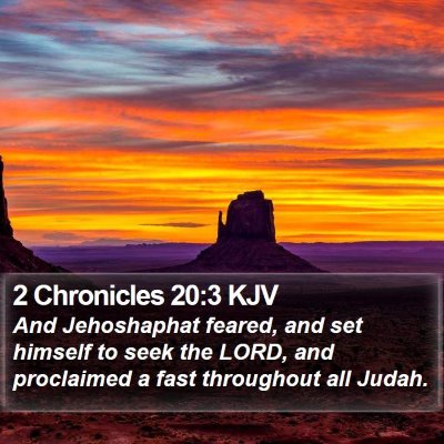 2 Chronicles 20:3 KJV Bible Verse Image