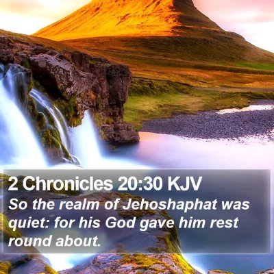 2 Chronicles 20:30 KJV Bible Verse Image