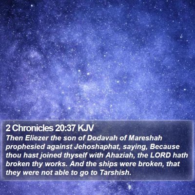 2 Chronicles 20:37 KJV Bible Verse Image