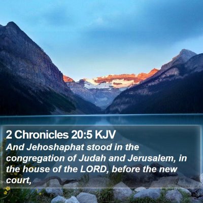 2 Chronicles 20:5 KJV Bible Verse Image