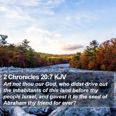 2 Chronicles 20:7 KJV Bible Verse Image