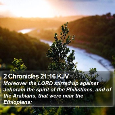 2 Chronicles 21:16 KJV Bible Verse Image