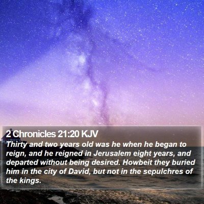 2 Chronicles 21:20 KJV Bible Verse Image