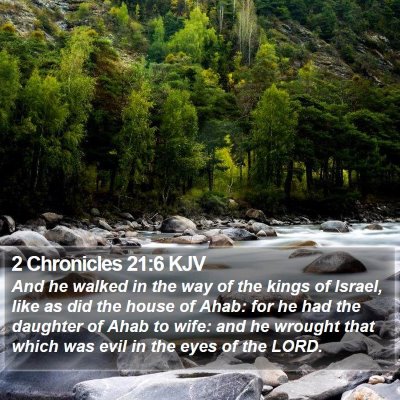 2 Chronicles 21:6 KJV Bible Verse Image